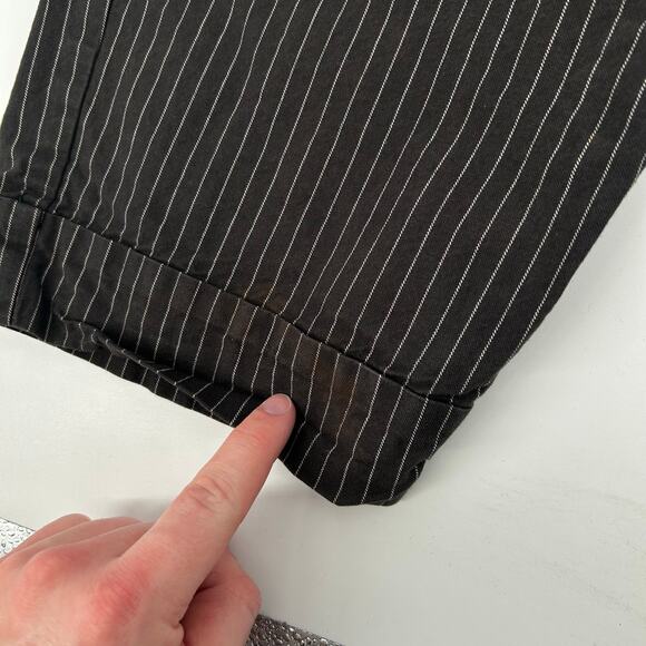 VTG y2k Womens Pinstripe Jimmy'Z Surf Co. Blazer Jacket Low Rise Shorts Set Sz M - Picture 9 of 12